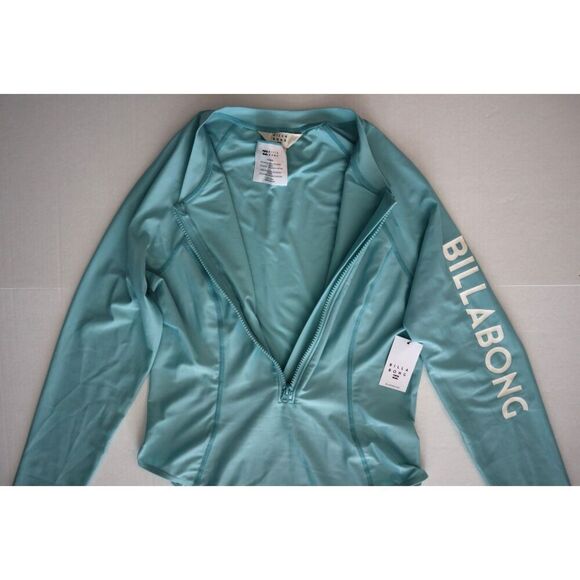 Billabong 2403002502 WMN Sz XL Dusty Teal Beach Babe L/S Rashguard Surfsuit - Picture 7 of 9